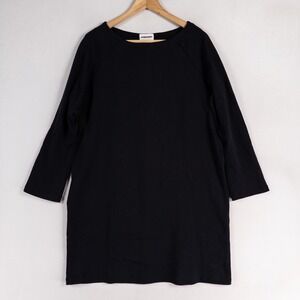ARMEDANGELS Tunic Dress Womens XL Black Organic Cotton Long Sleeve Minimalist